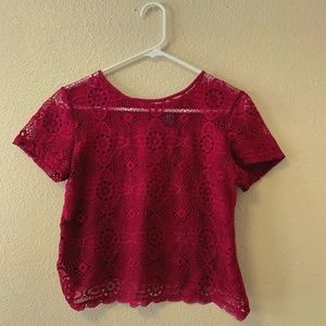 Lacy Magenta Top